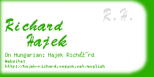 richard hajek business card